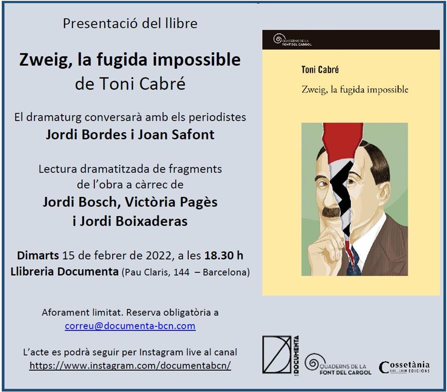 Presentem «Zweig, la fugida impossible» de Toni Cabré - 