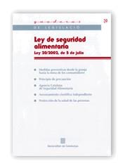 LEY DE SEGURIDAD ALIMENTARIA QL- | 9788439359821