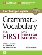 GRAMMAR AND VOCABULARY FOR FIRST AND FIRST FOR SCHOOLS BOOK WITH ANSWERS AND AUD | 9781107481060 | THOMAS,BARBARA/HASHEMI,LOUISE/MATTHEWS,LAURA