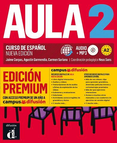 AULA NUEVA EDICIÓN 2 PREMIUM LIBRO DEL ALUMNO + CD | 9788417710231 | CORPAS, JAIME/GARMENDIA, AGUSTIN/SORIANO, CARMEN