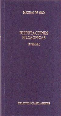 DISERTACIONES FILOSÓFICAS XVIII | 9788424927509 | MÁXIMO DE TORO