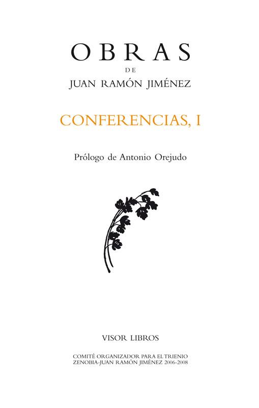 CONFERENCIAS I | 9788498950847 | RAMóN JIMéNEZ, JUAN