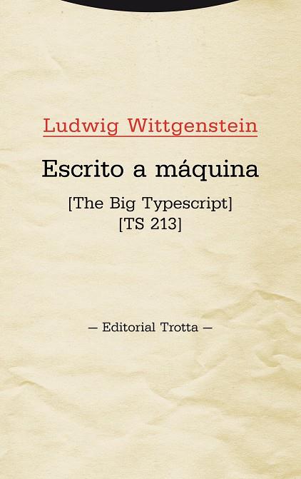 ESCRITO A MAQUINA | 9788498795592 | WITTGENSTEIN,LUDWIG