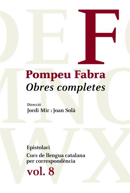 OBRA COMPLETA POMPEU FABRA VIII | 9788475882758 | POMPEU FABRA