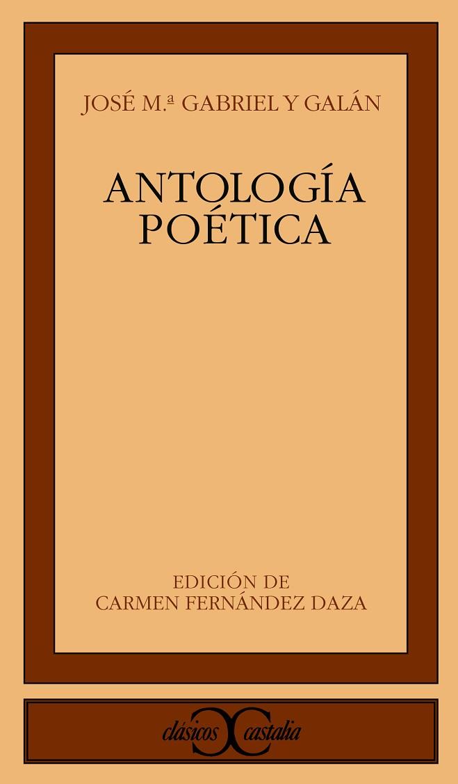 ANTOLOGIA POETICA | 9788470398872 | JOSE Mª GABRIEL