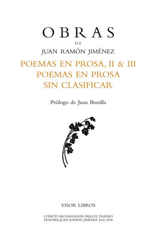 POEMAS EN PROSA, II & III | 9788498950953 | JIMENEZ