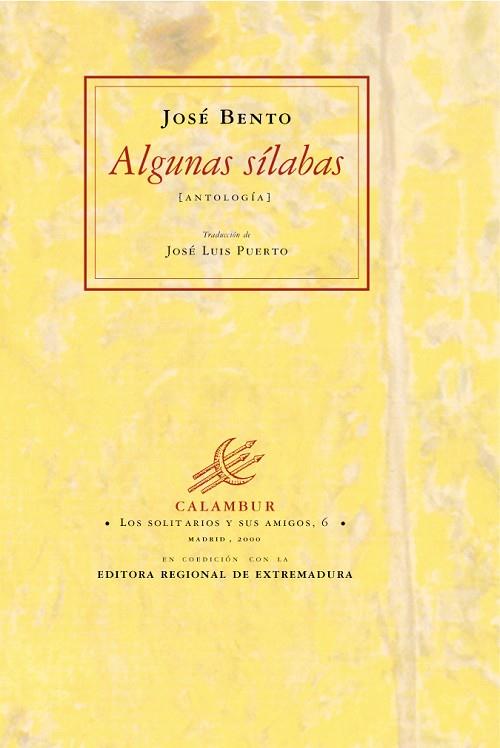 ALGUNAS SILABAS | 9788488015631 | JOSÉ BENTO