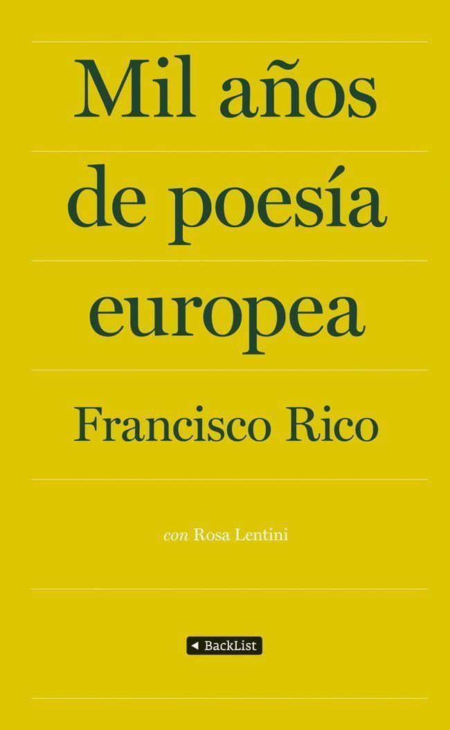 MIL AÑOS DE POESIA EUROPEA | 9788408009870 | RICO