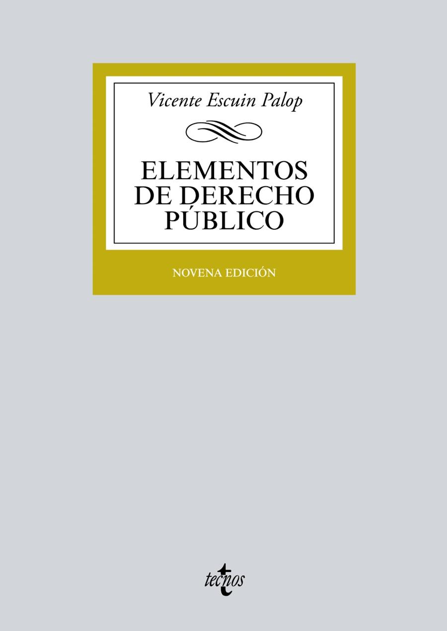 ELEMENTOS DE DERECHO PúBLICO | 9788430970575 | ESCUíN PALOP, VICENTE