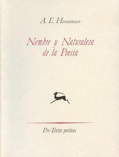 NOMBRE Y NATURALEZA DE LA POESIA | 9788481911671 | HOUSMAN