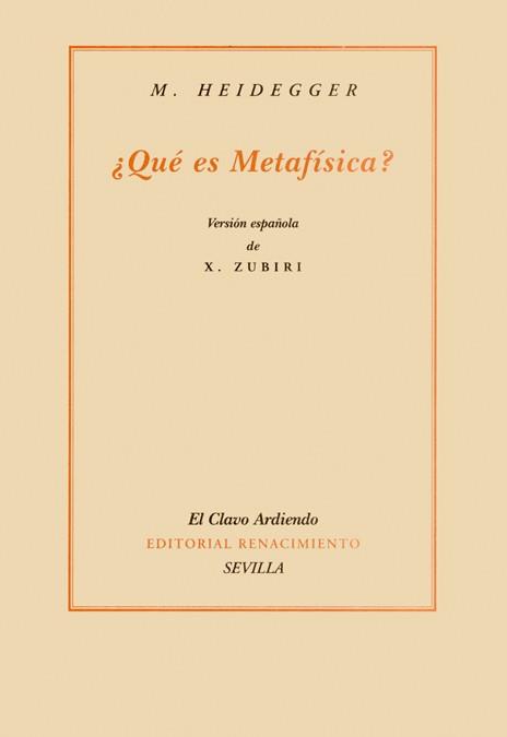 QUE ES LA METAFISICA? | 9788484720911 | HEIDEGGER