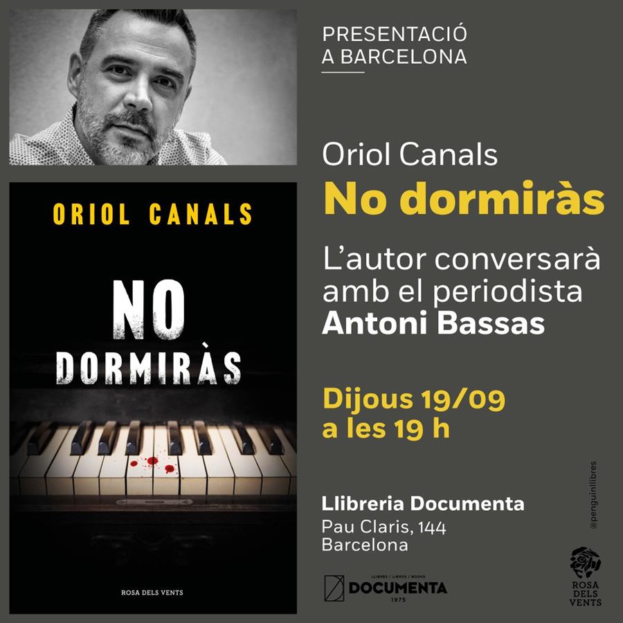 Presentació «No dormiràs» d'Oriol Canals - 