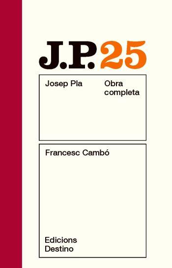 JOSEP PLA 25: FRANCESC CAMBÓ | 9788497101653 | PLA, JOSEP