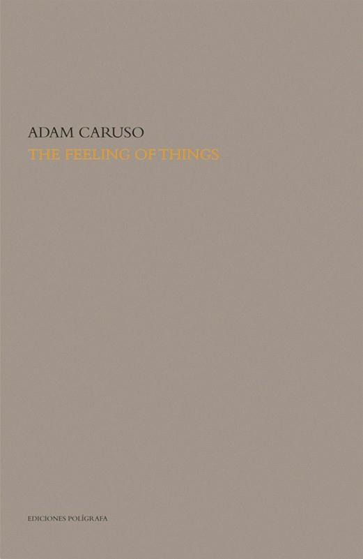 THE FEELING OF THINGS | 9788434311862 | CARUSO