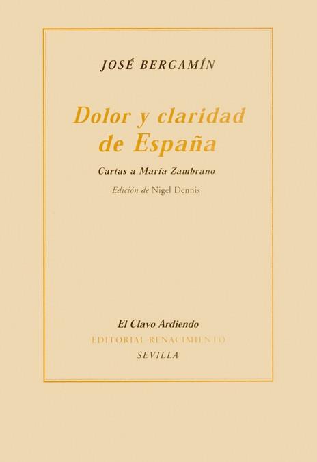 DOLOR Y CLARIDAD DE ESPAÑA | 9788484721420 | BERGAMÍN, JOSÉ