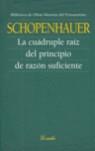 LA CUADRUPLE RAIZ DEL PRINCIPIO | 9789500395588 | SHOPENHAUER, ARTHUR