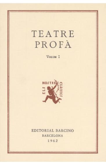 TEATRE PROFA, 1 | 9788472261907