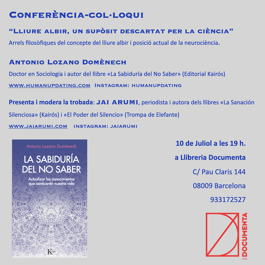 Conferència «La sabiduría de no saber» amb Antonio Lozano  - 