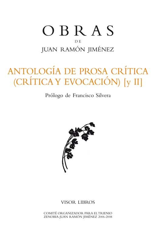 ANTOLOGÍA DE PROSA CRÍTICA (CRÍTICA Y EVOCACIÓN) [II] | 9788498951004 | RAMÓN JIMÉNEZ, JUAN