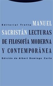 LECTURAS DE FILOSOFIA MODERNA Y | 9788481649055 | SACRISTAN