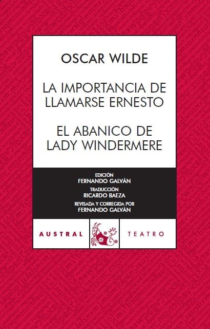 LA IMPORTANCIA DE LLAMARSE ERNES | 9788467023473 | WILDE