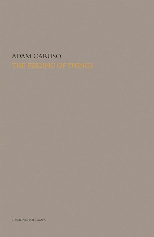 THE FEELING OF THINGS | 9788434311862 | CARUSO