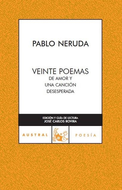 VEINTE POEMAS DE AMOR | 9788467021837 | NERUDA