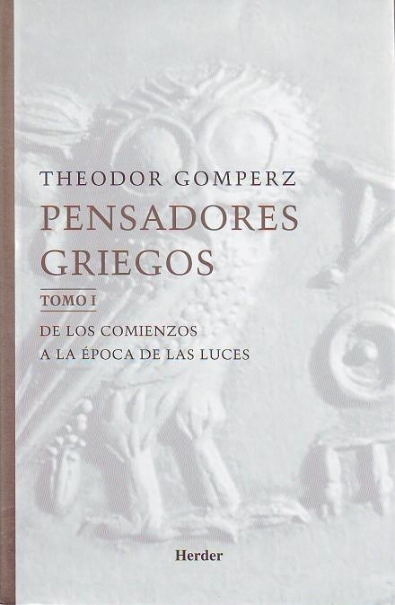 3VOL: PENSADORES GRIEGOS | 9788425427411 | GOMPERZ