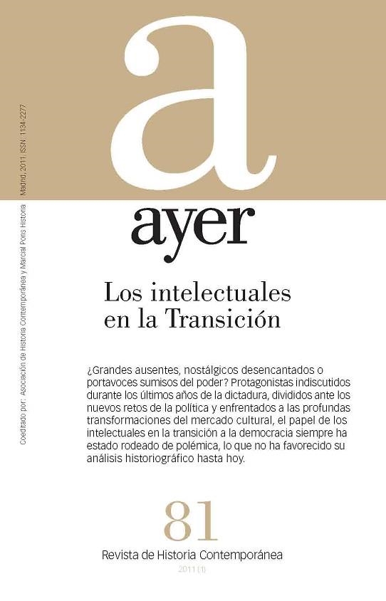 REV. AYER LOS INTELECTUALES | 9788492820412 | MUñOZ SORO, JAVIER