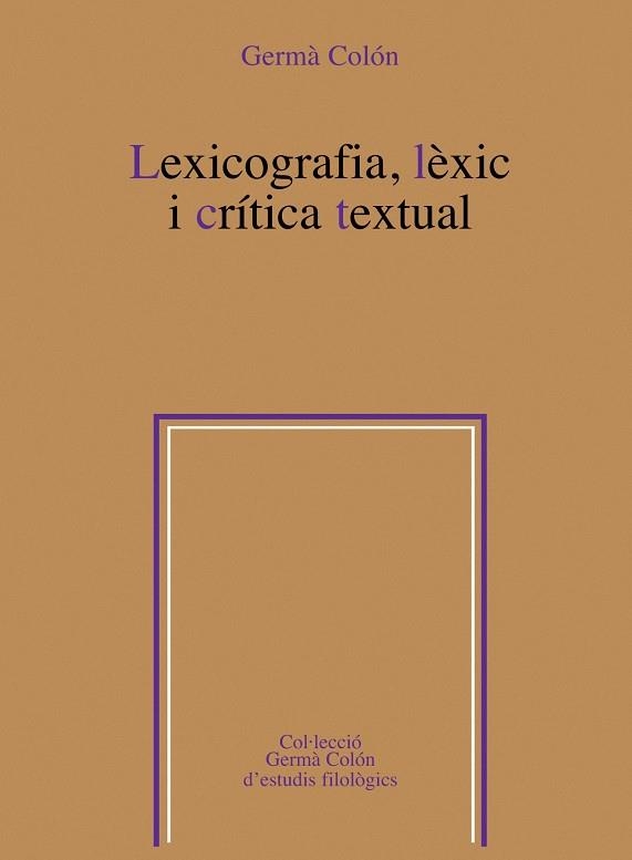 LEXICOGRAFIA, LEXIC I CRITICA | 9788498833560 | DOMENECH