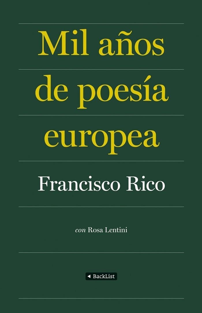 MIL AÑOS DE POESIA EUROPEA | 9788408086840 | RICO