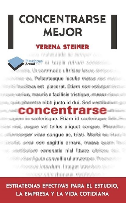 CONCENTRARSE MEJOR | 9788415577508 | STEINER