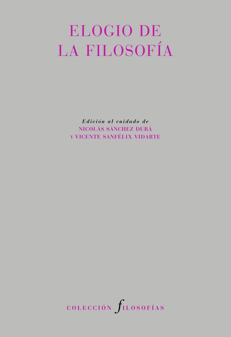 ELOGIO DE LA FILOSOFIA | 9788415576273 | VARIS