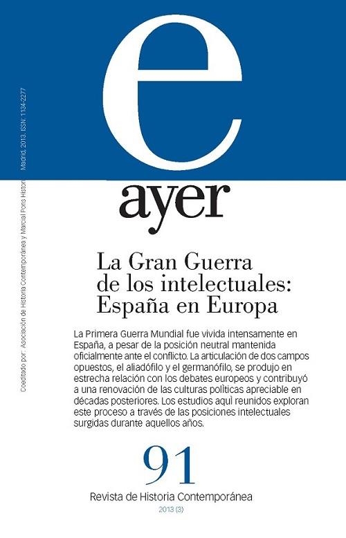 REVISTA AYER Nº 91 | 9788492820993 | DIVERSOS