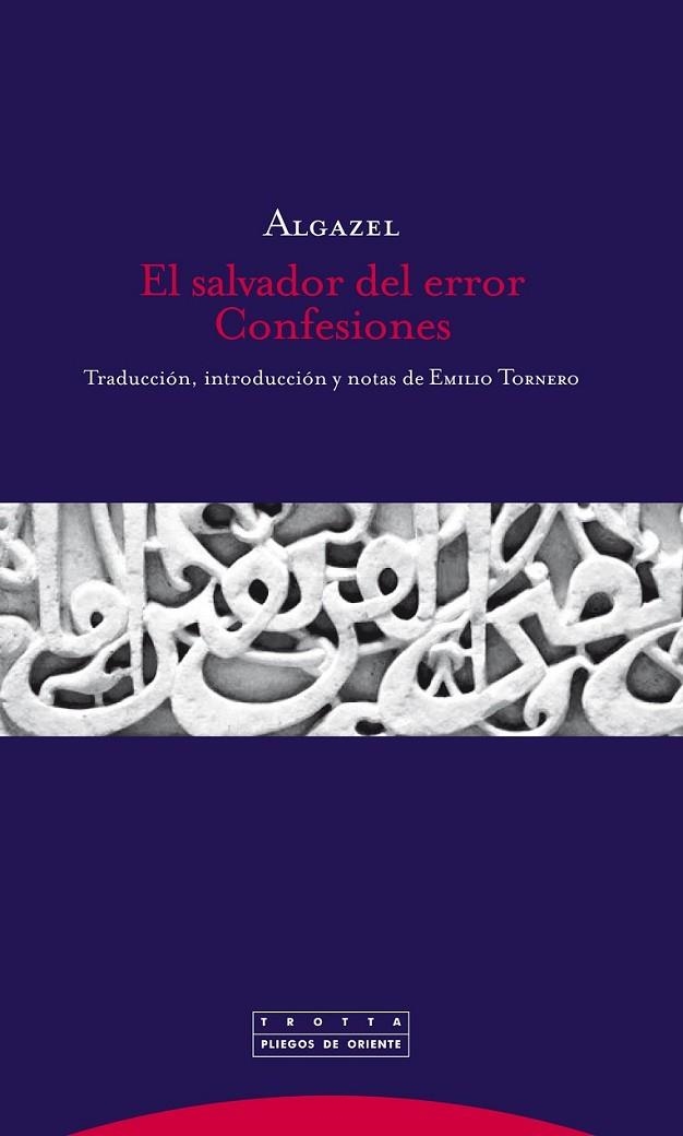 EL SALVADOR DEL ERROR. CONFESIONES | 9788498794625 | ALGAZEL