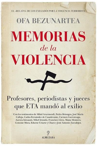 MEMORIAS DE LA VIOLENCIA | 9788415828945 | BEZUNARTEA