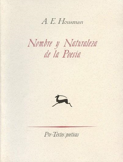 NOMBRE Y NATURALEZA DE LA POESIA | 9788481911671 | HOUSMAN