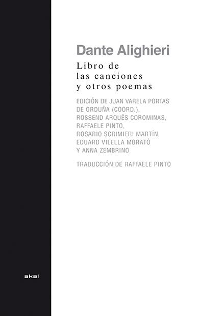 EL LIBRO DE LAS CANCIONES Y OTROS POEMAS | 9788446039518 | ALIGHIERI, DANTE