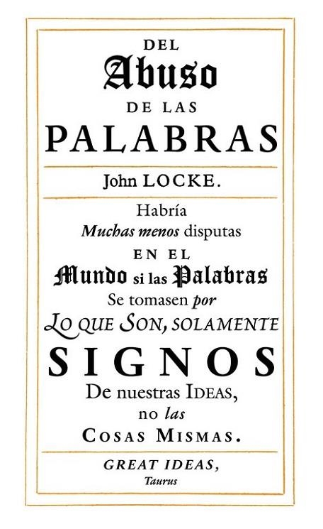 DEL ABUSO DE LAS PALABRAS | 9788430616558 | LOCKE