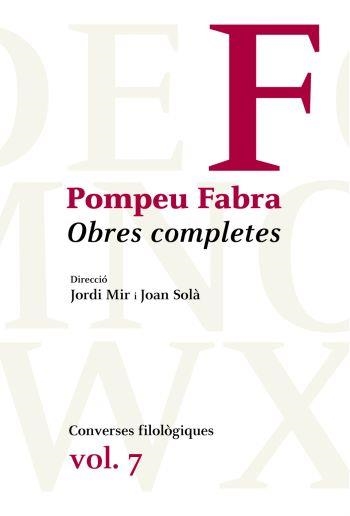 POMPEU FABRA OBRES COMPLETESVOL7 | 9788482560373 | POMPEU FABRA