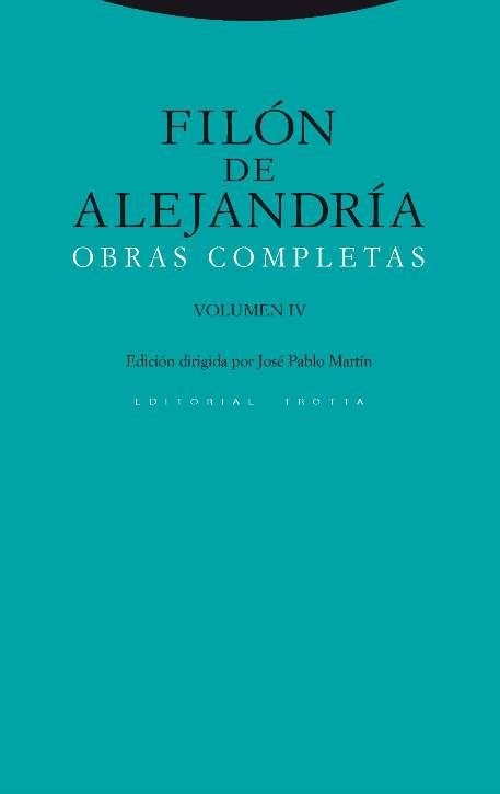 OBRAS COMPLETAS IV. FILÓN DE ALEJANDRÍA | 9788498796100 | DE ALEJANDRíA, FILóN