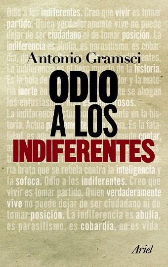 ODIO A LOS INDIFERENTES | 9788434413603 | GRAMSCI