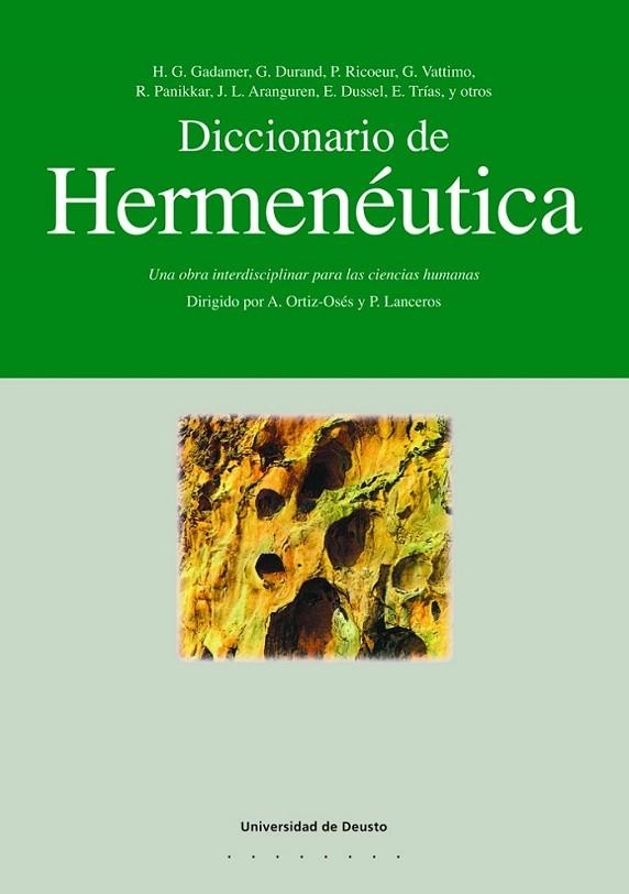 DICCIONARIO DE HERMENÉUTICA | 9788474859171 | GADAMER, HANS-GEORG