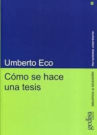 COMO SE HACE UNA TESIS | 9788474328967 | ECO, UMBERTO