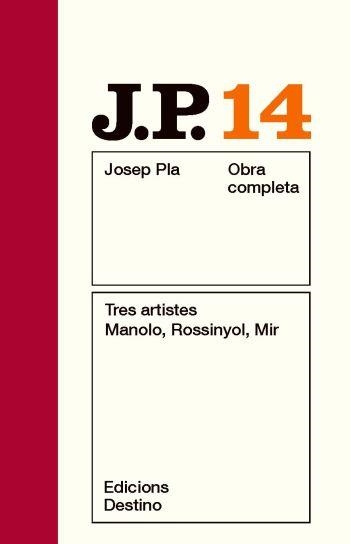 JOSEP PLA 14: TRES ARTISTES | 9788497101547 | PLA, JOSEP