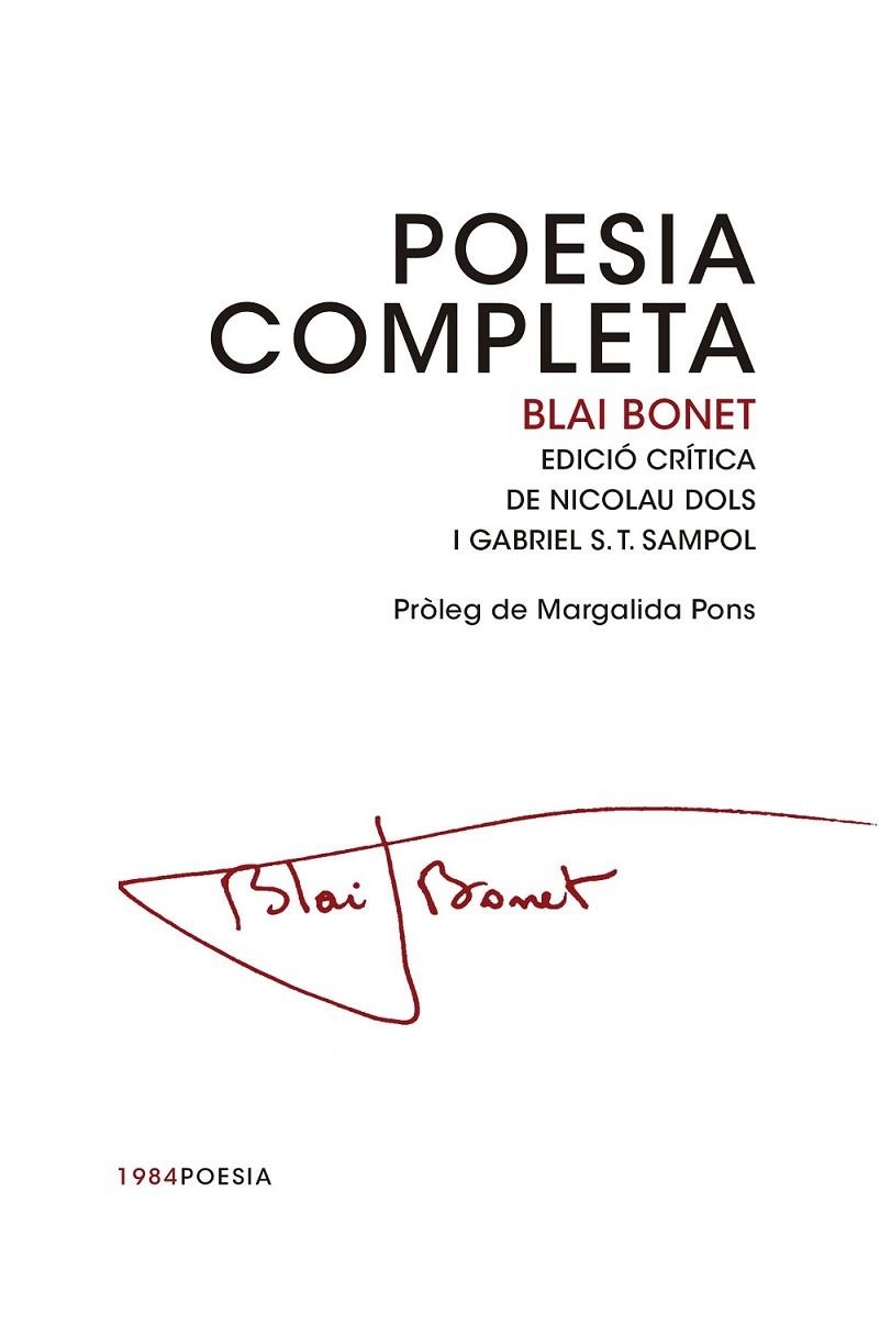 POESÍA COMPLETA (BLAI BONET) | 9788415835462 | BONET, BLAI