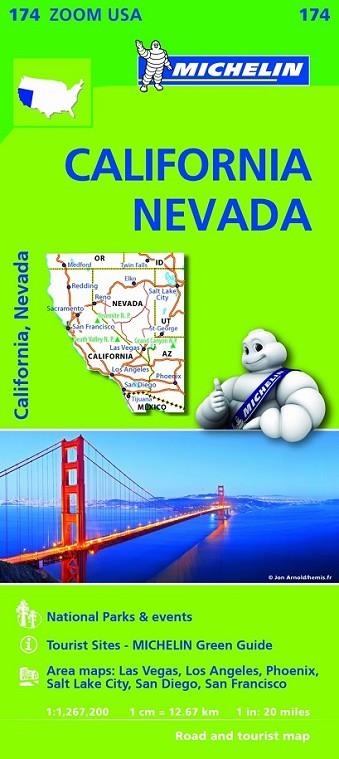 MAPA USA CALIFORNIA, NEVADA | 9782067190511 | VARIOS AUTORES