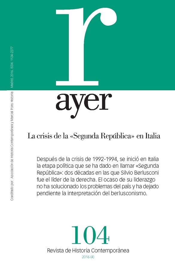 LA CRISIS DE LA "SEGUNDA REPÚBLICA" EN ITALIA | 9788416662098 | DIVERSOS