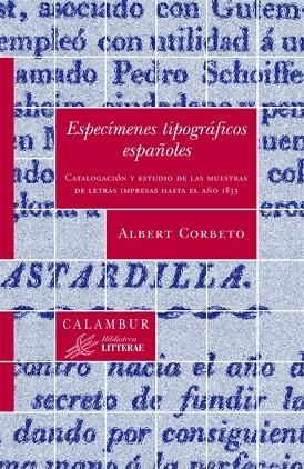 ESPECÍMENES TIPOGRÁFICOS ESPAÑOS | 9788483591604 | CORBETO