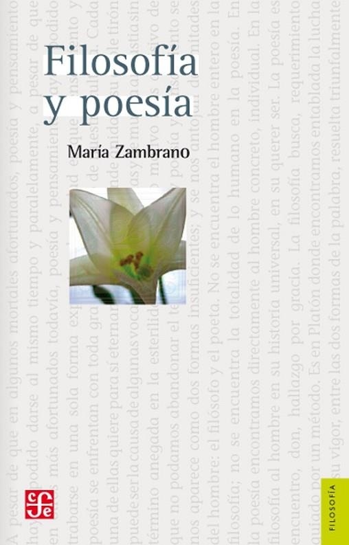 FILOSOFÍA Y POESÍA | 9788437507736 | ZAMBRANO, MARÍA